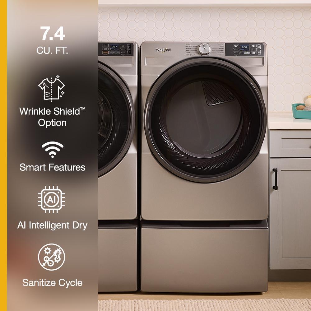 7.4 cu. ft. Smart Front Load ENERGY STAR® Electric Dryer with Wrinkle Shield™ Option