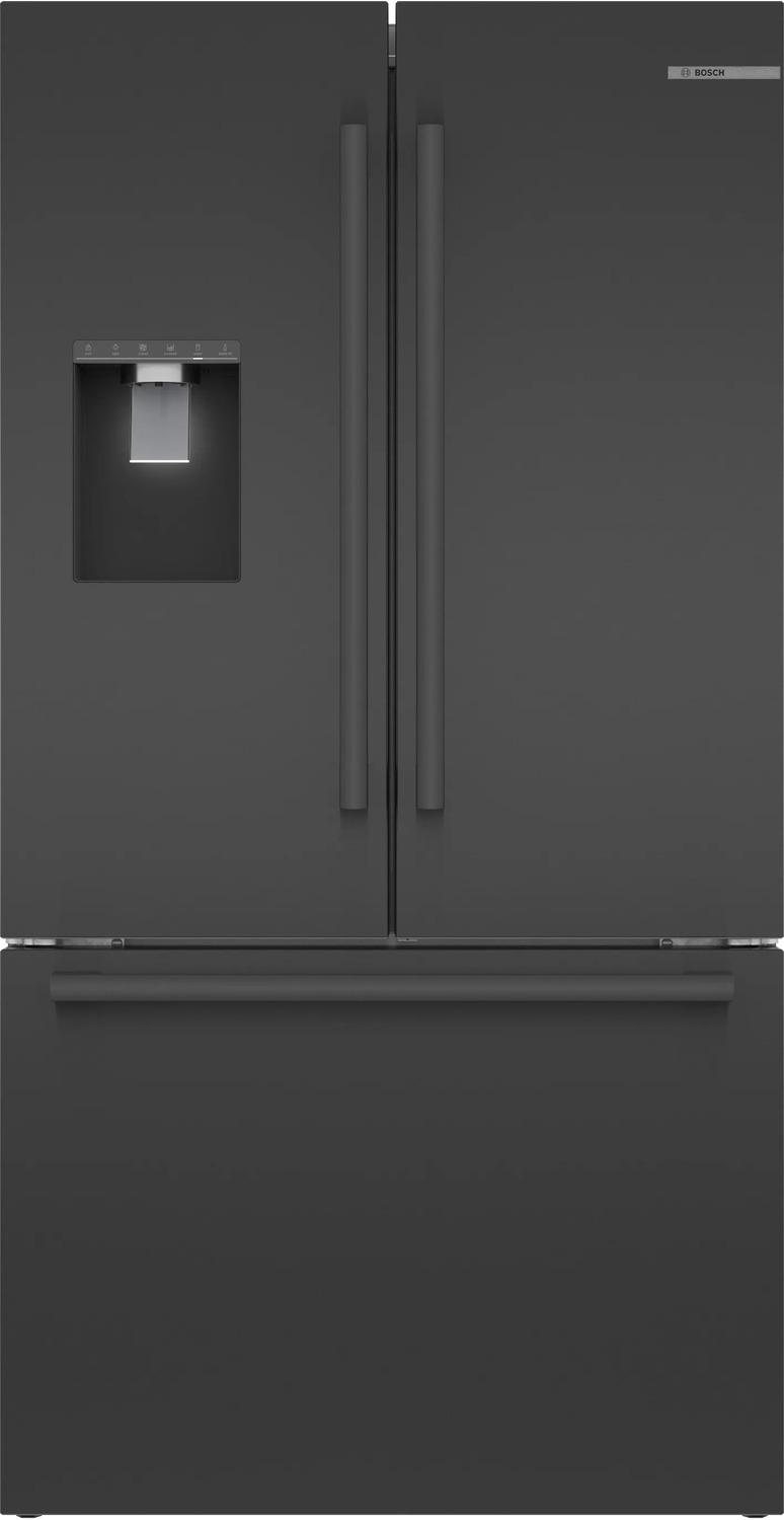 500 Series French Door Bottom Mount Refrigerator 36" Black Stainless Steel