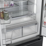 800 Series French Door Bottom Mount Refrigerator 36" Black Stainless Steel