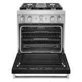 KitchenAid® 30'' Smart Commercial-Style Dual Fuel Range with 4 Burners