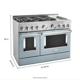 KitchenAid® 48'' Smart Commercial-Style Gas Range with Griddle