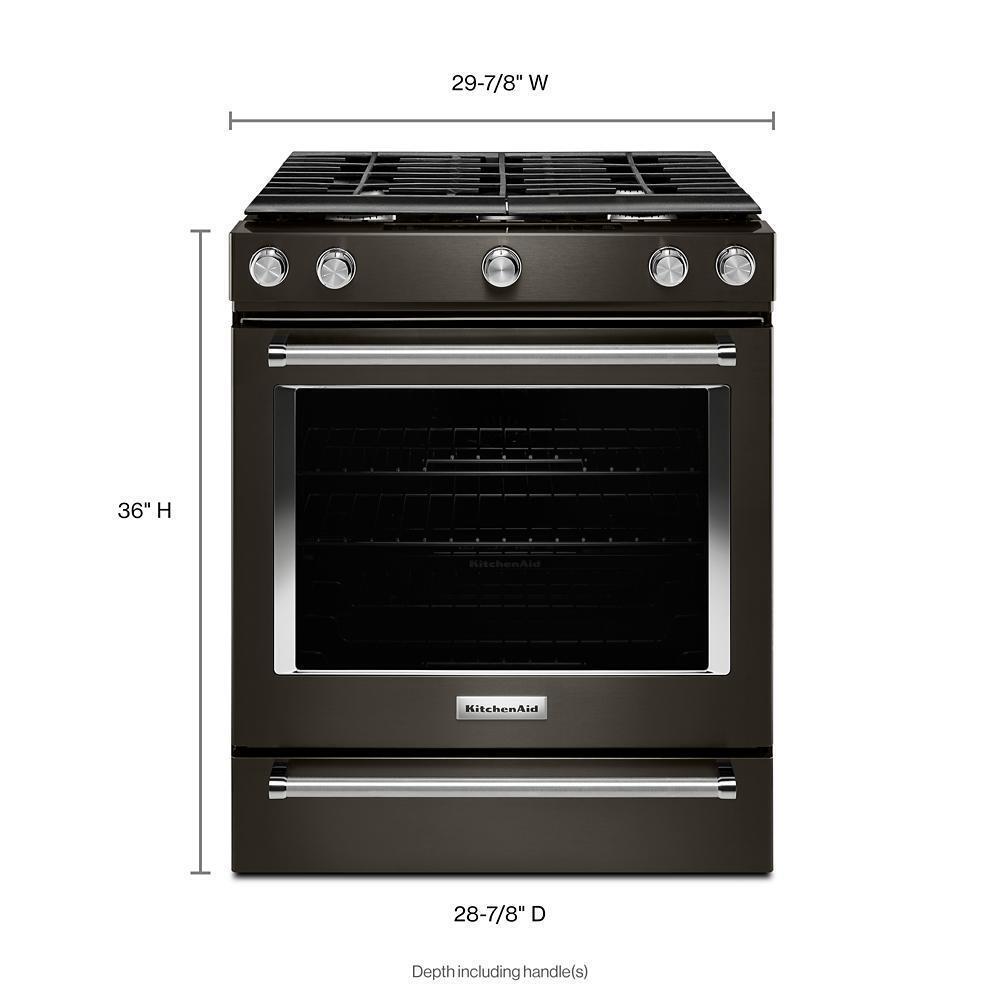 30-Inch 5-Burner Gas Slide-In Convection Range