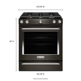 30-Inch 5-Burner Gas Slide-In Convection Range