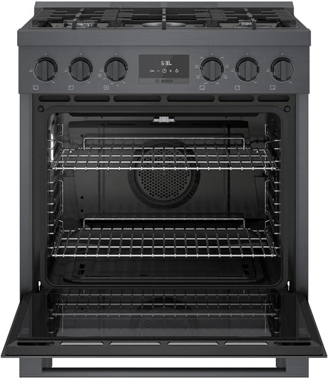 800 Series Dual Fuel Freestanding Range 30" Black Stainless Steel