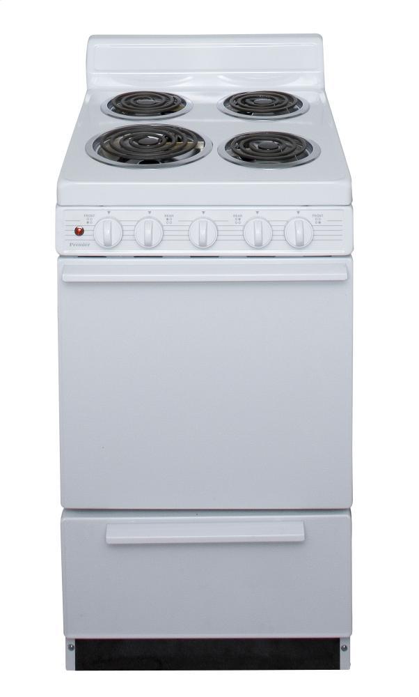 20 in. Freestanding Electric Range in White