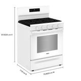 30-inch Gas Range with Air Cooking Technology, No Preheat Air Fry and Air Baking and Self Clean