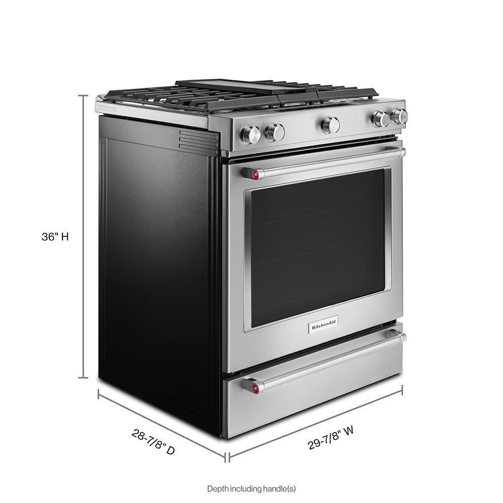 30-Inch 5-Burner Dual Fuel Convection Slide-In Range with Baking Drawer