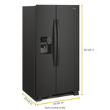 33-inch Wide Side-by-Side Refrigerator - 21 cu. ft.