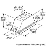 500 Series, 36" Pull-out Hood S/S