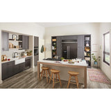 24" Undercounter Refrigerator with Glass Door and Shelves with Metallic Accents and PrintShield™ Finish