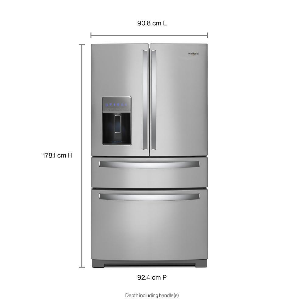 36-inch Wide 4 Door Refrigerator with Prep and Store Bins - 26 Cu. Ft.