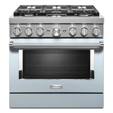 KitchenAid® 36'' Smart Commercial-Style Dual Fuel Range with 6 Burners