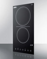 12" Wide 230v 2-burner Radiant Cooktop