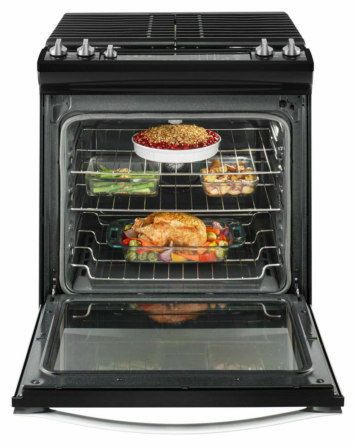 5.8 Cu. Ft. Slide-In Gas Range with EZ-2-Lift™ Hinged Grates - Black Ice