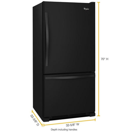 33-inches wide Bottom-Freezer Refrigerator with SpillGuard™ Glass Shelves - 22 cu. ft