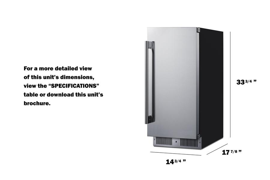 15" Wide Built-in All-refrigerator