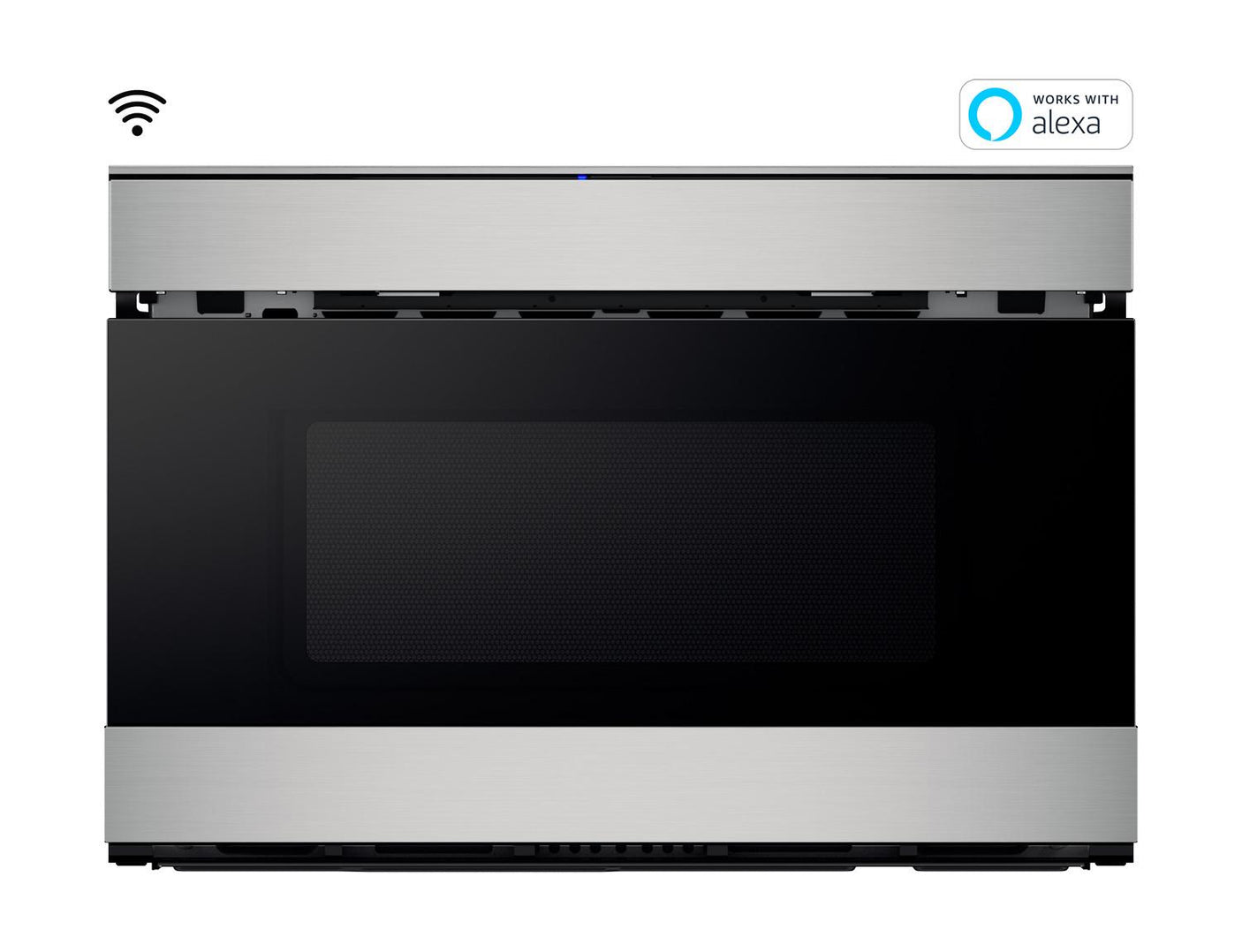 24 in. 1.2 cu. ft. 950W Sharp Stainless Steel Smart Easy Wave Open Microwave Drawer Oven