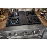 KitchenAid® 30'' Smart Commercial-Style Dual Fuel Range with 4 Burners