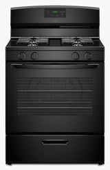 30-inch Gas Range with Easy Touch Electronic Controls - Black