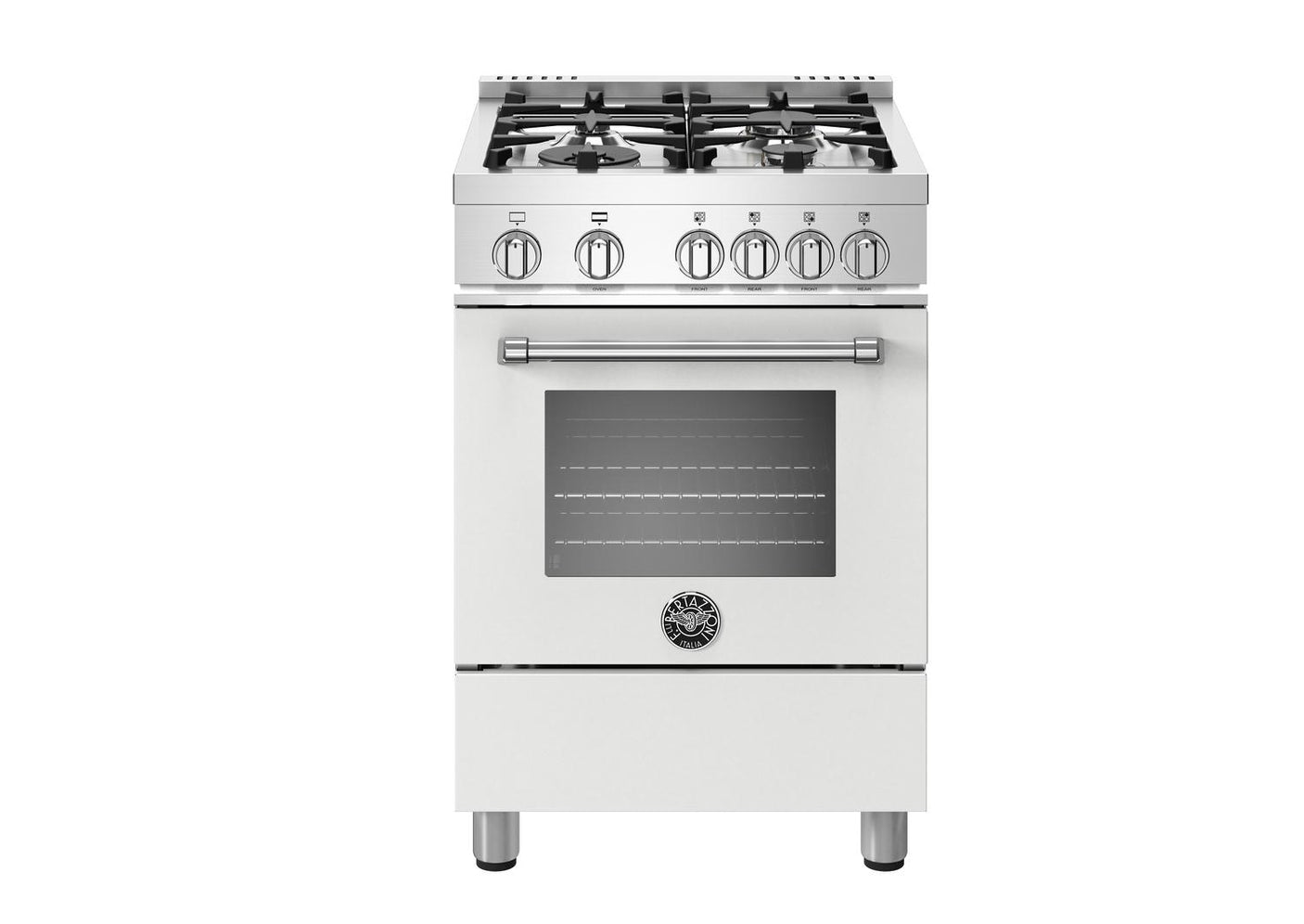 24 inch All Gas Range, 4 Burners Bianco Matt