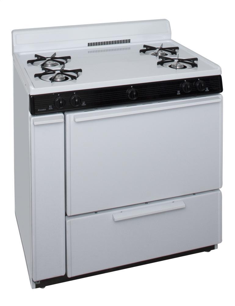 36 in. Freestanding Battery-Generated Spark Ignition Gas Range in White