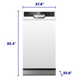 Element 18" Front Control Built-In Dishwasher - White (ENB6631PEBW)