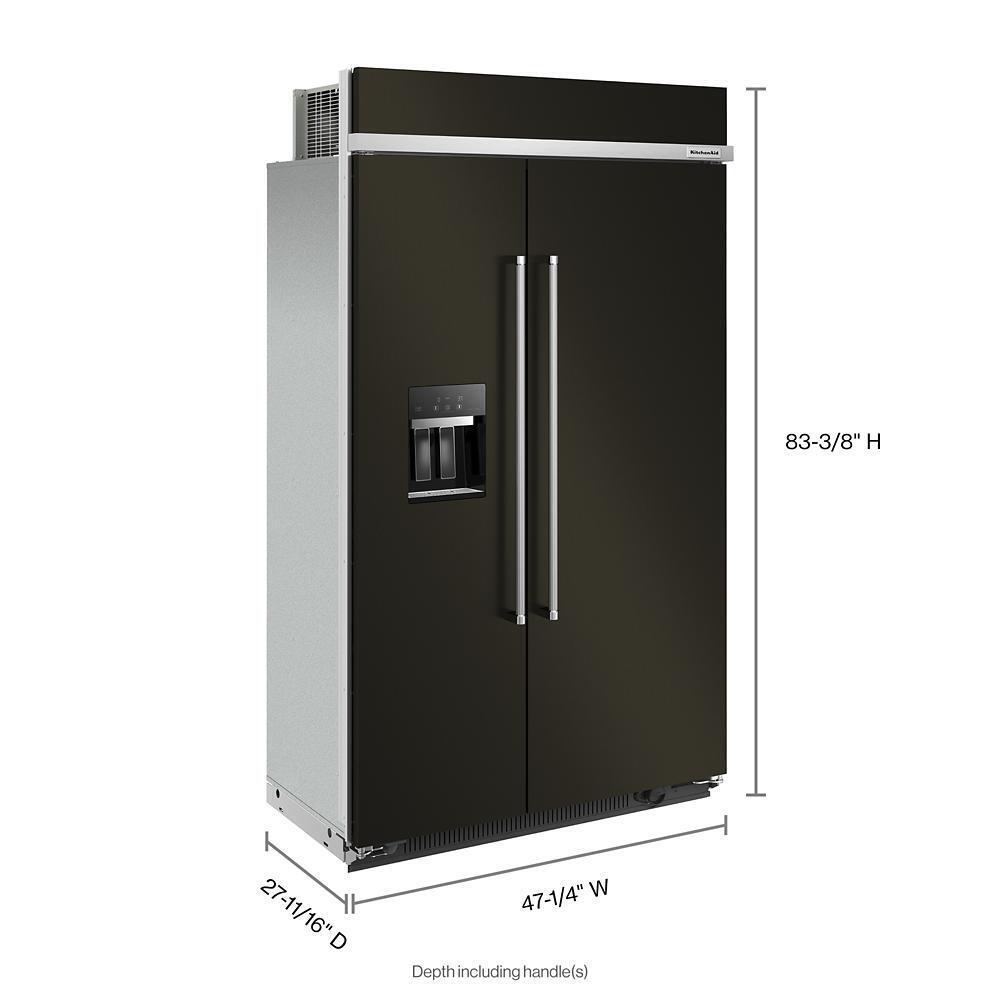 29.4 Cu. Ft. 48" Built-In Side-by-Side Refrigerator with Ice and Water Dispenser