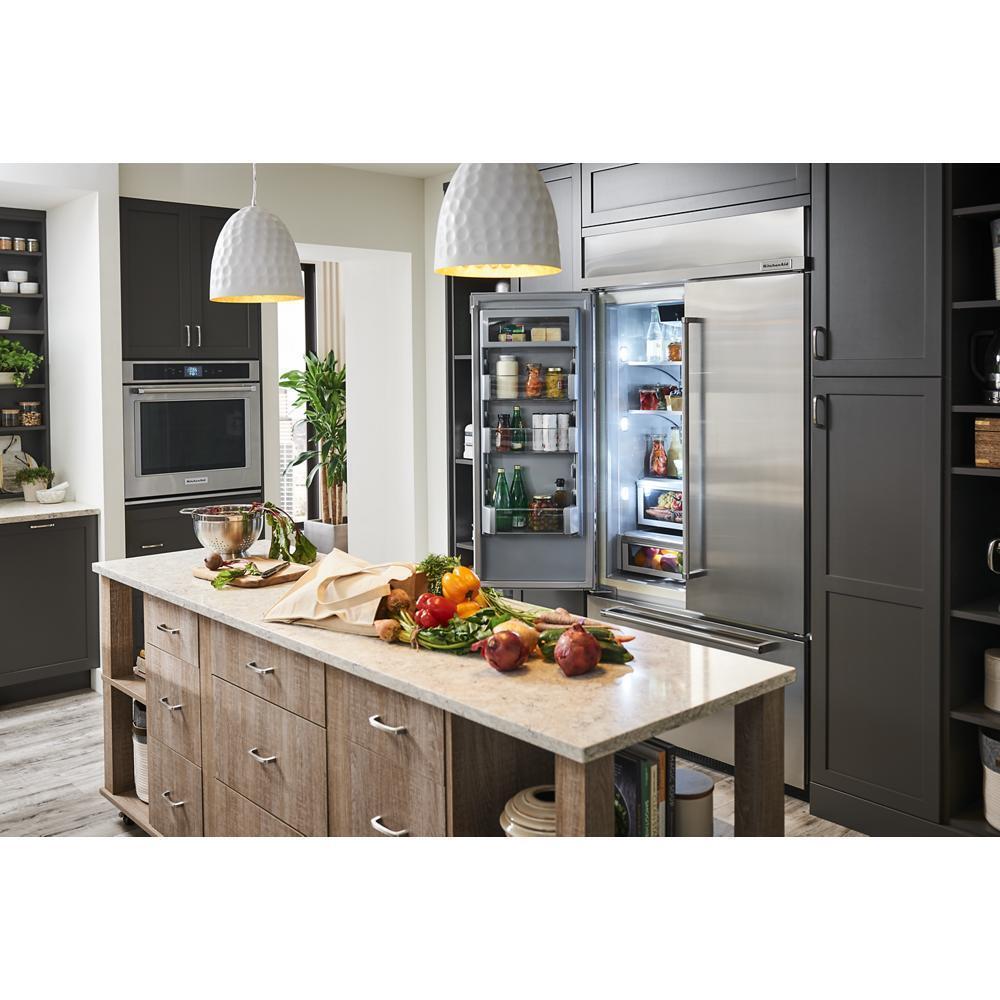 24.2 Cu. Ft. 42" Width Built-In Stainless French Door Refrigerator with Platinum Interior Design