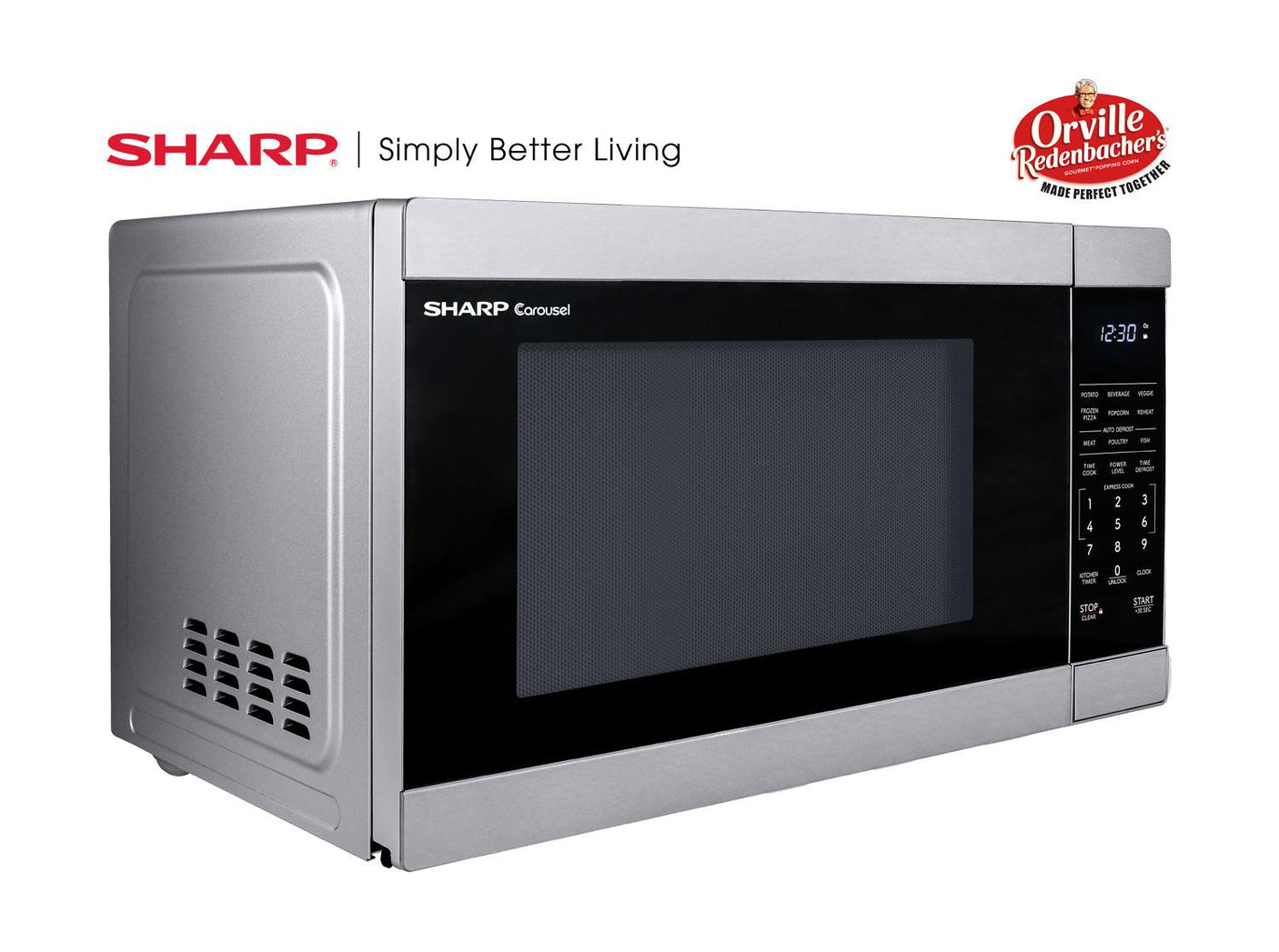 Sharp 1.1 cu. ft. 1000W Stainless Steel Countertop Microwave Oven