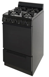 20 in. Freestanding Sealed Burner Gas Range in Black