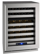 Hwd524 24" Dual-zone Wine Refrigerator With Stainless Frame Finish and Field Reversible Door Swing (115 V/60 Hz)