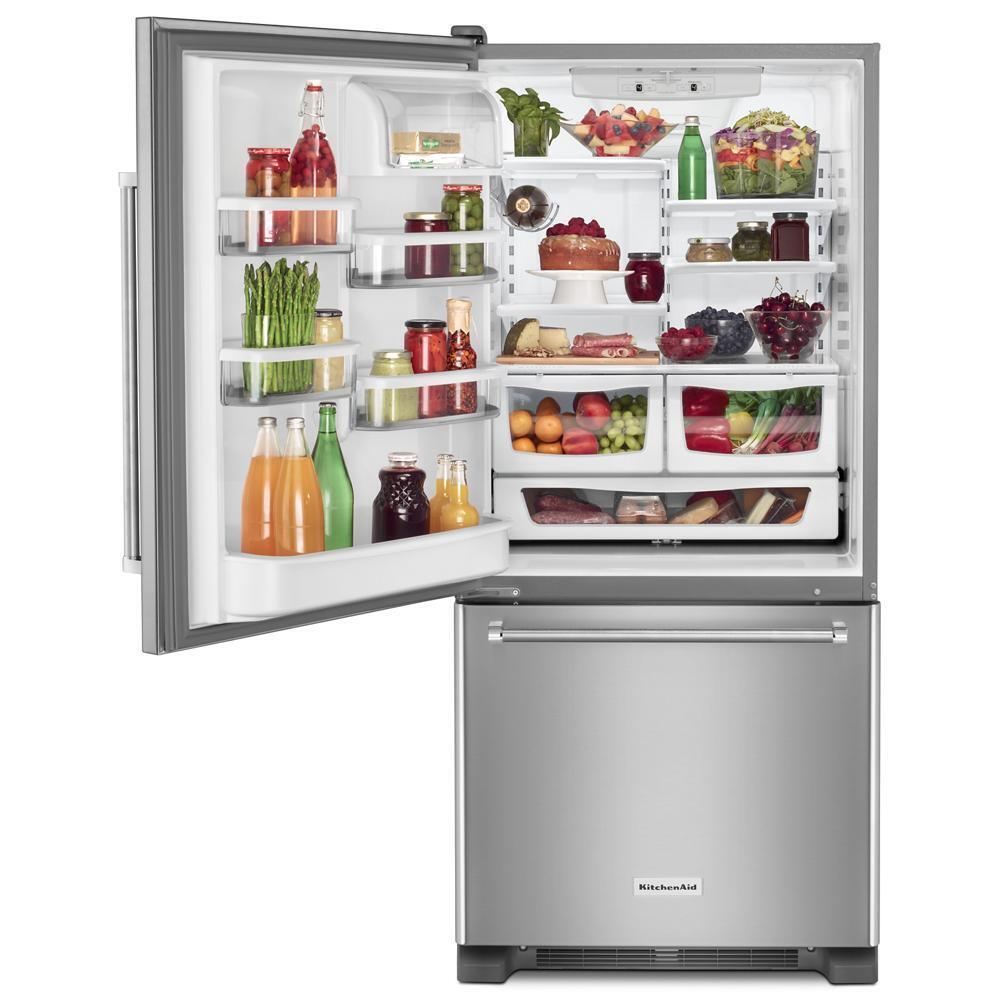 19 cu. ft. 30-Inch Width Full Depth Non Dispense Bottom Mount Refrigerator