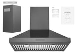 Hauslane  Chef 30-in Convertible Black Stainless Steel Wall-Mounted Range Hood