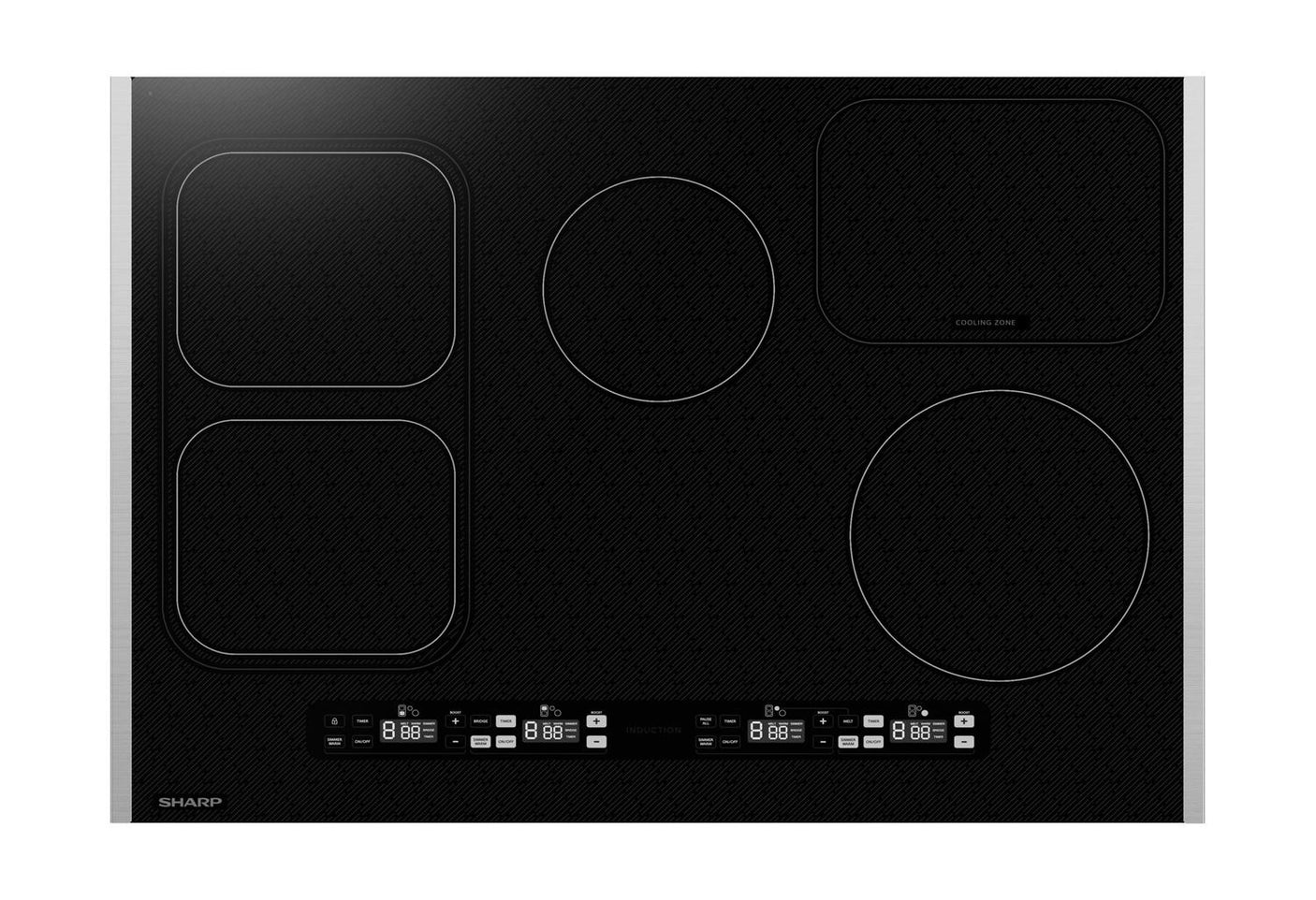 Sharp 30 in. Induction Cooktop with Side Accessories