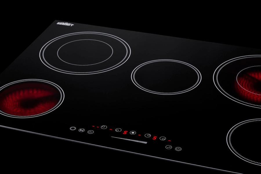 30" Wide 208-240v 5-burner Radiant Cooktop