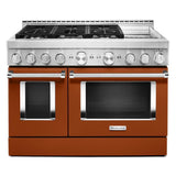 KitchenAid® 48'' Smart Commercial-Style Gas Range with Griddle