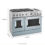 KitchenAid® 48'' Smart Commercial-Style Dual Fuel Range with Griddle