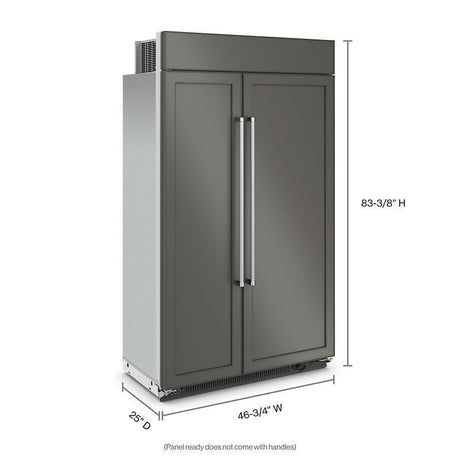 30 Cu. Ft. 48"" Built-In Side-by-Side Refrigerator with Panel-Ready Doors