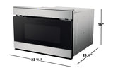 24 in. 1.2 cu. ft. 950W Sharp Stainless Steel Smart Easy Wave Open Microwave Drawer Oven