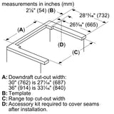 800 Series Downdraft Ventilation 30" Stainless Steel