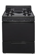 30 in. Freestanding Battery-Generated Spark Ignition Gas Range in Black