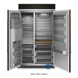 29.4 Cu. Ft. 48" Built-In Side-by-Side Refrigerator with Ice and Water Dispenser