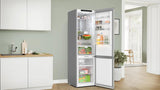 800 Series Freestanding Bottom Freezer Refrigerator 24" Easy Clean Brushed Steel