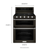 30-Inch 5 Burner Gas Double Oven Convection Range