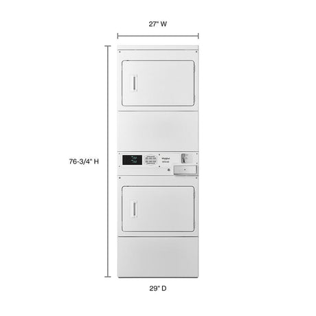 Commercial Gas Stack Dryer, Non-Coin