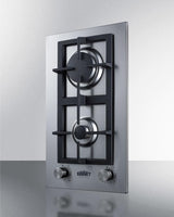 12" Wide 2-burner Propane Gas Cooktop In Stainless Steel