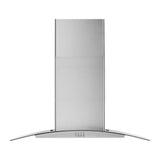 36" Curved Glass Wall Mount Range Hood