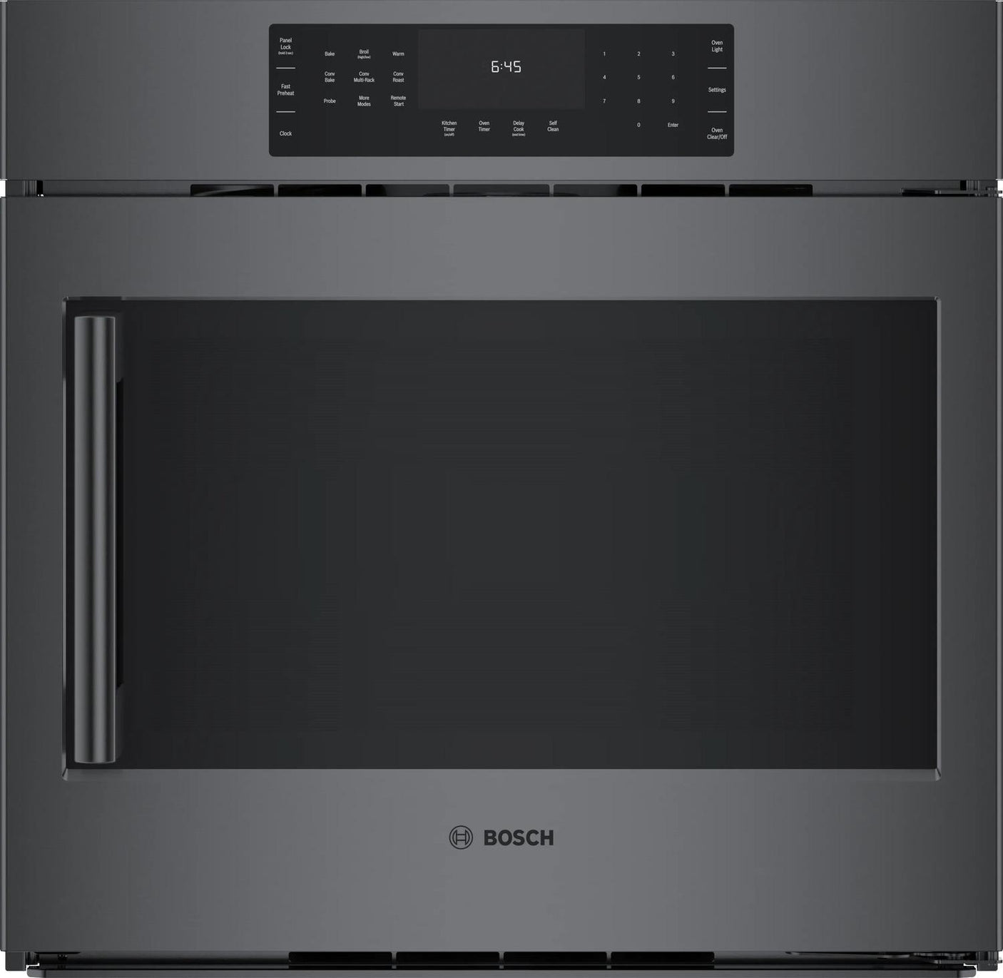 800 Series Single Wall Oven 30" Right SideOpening Door, Black Stainless Steel