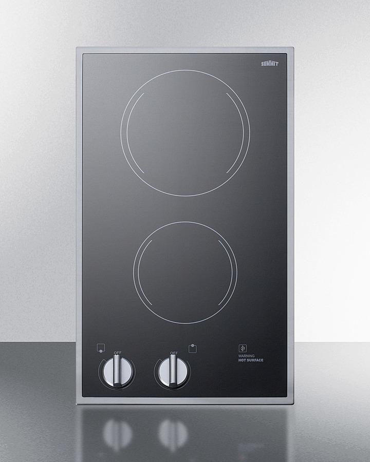 12" Wide 115v 2-burner Radiant Cooktop