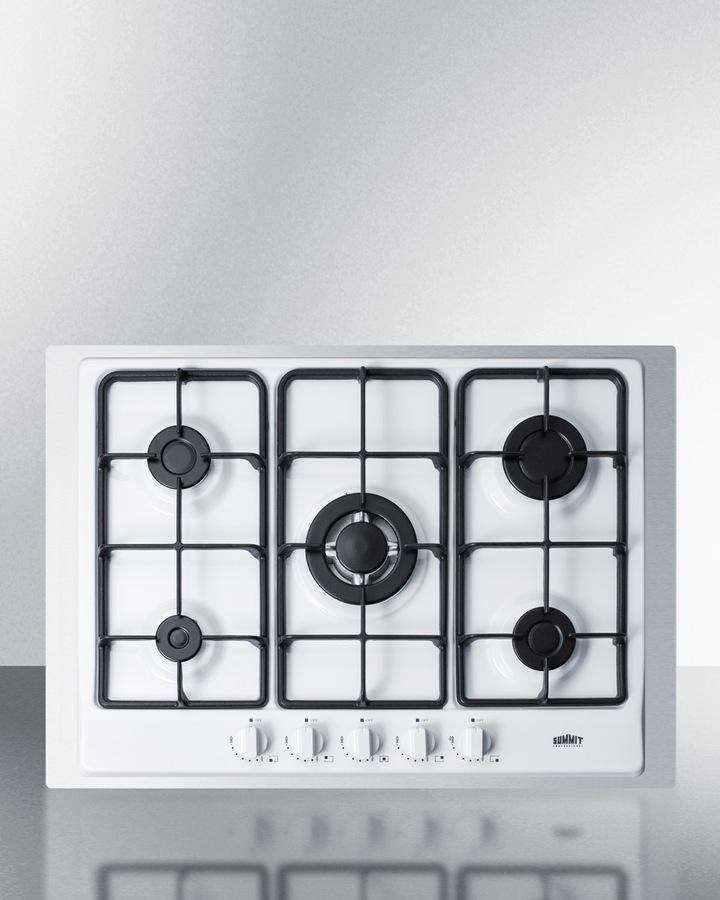 30" Wide 5-burner Gas Cooktop